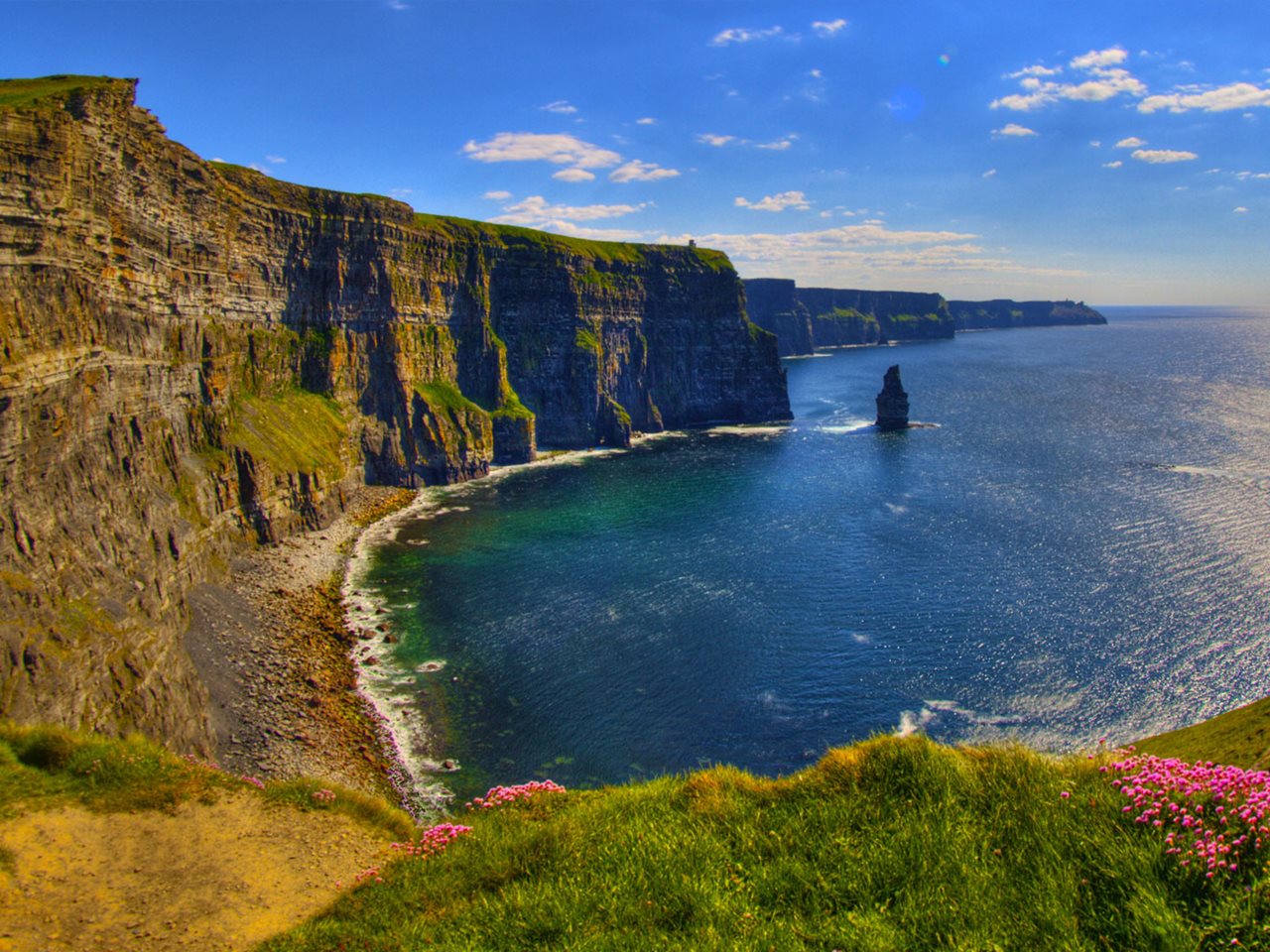 Ирландия 1. Яркая картинка утесы мохер. Breathtaking Cliffs Moher Ireland produced by Charlie Adams.